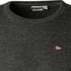 Aktion 🛒 NAPAPIJRI Pullover NP0A4FQ6/197 Merinowolle, Dunkgrau meliert, Dunklegrau meliert 👏 -Pullover & Strickjacken Verkäufe 378925 norm2