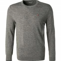 Blitzangebot 🔥 NAPAPIJRI Pullover NP0A4FQ6/160 Merinowolle, Hellgrau meliert, Grau meliert 👏