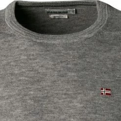 Blitzangebot 🔥 NAPAPIJRI Pullover NP0A4FQ6/160 Merinowolle, Hellgrau meliert, Grau meliert 👏 -Pullover & Strickjacken Verkäufe 378927 norm2