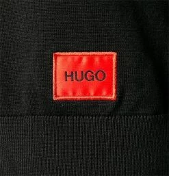 Besorgen ✨ HUGO Sweatjacke San Jaque 50455984/001 Strickjacke, Baumwolle, Schwarz 👍 -Pullover & Strickjacken Verkäufe 378966 norm3