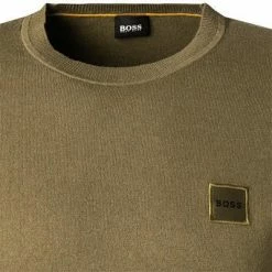 Aktion 🧨 BOSS Pullover Kanovant 50459185/308 Baumwolle-Kaschmir, Khaki ❤️ -Pullover & Strickjacken Verkäufe 378998 norm2