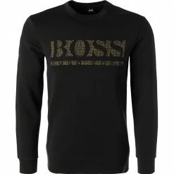 Besorgen 🎁 BOSS Sweatshirt Salbo Iconic 50456419/001 Baumwolle, Schwarz 💯