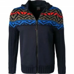 Coupon 🧨 FIRE + ICE Strickjacke Seven 8440/7086/468 Wolle, Nachtblau gemustert, Nachtblau ⌛