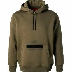 Großhandel 🤩 HUGO Hoodie Devertree 50458329/304 Bio Baumwolle, Olivgrün, Olive 😉