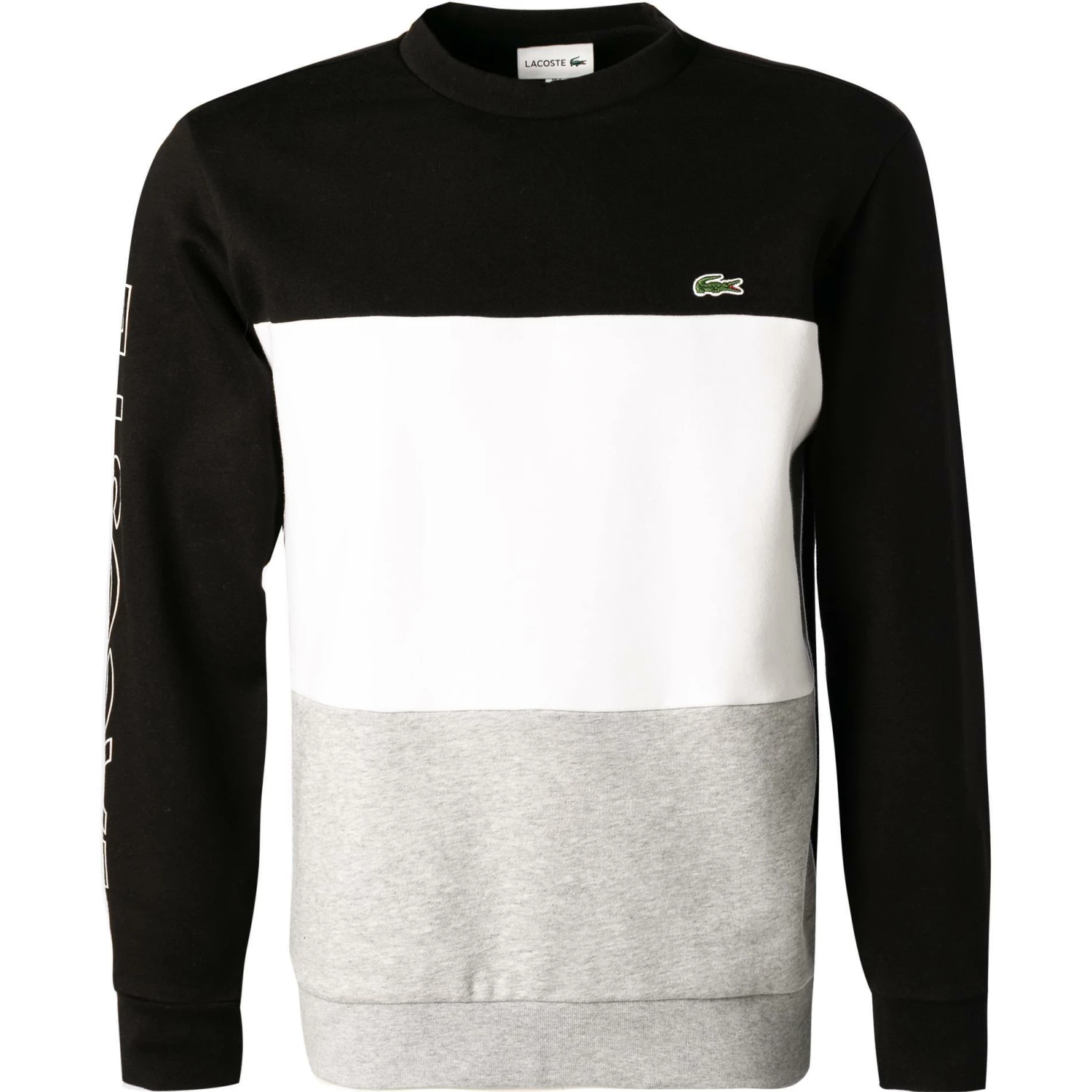 Besorgen 👏 LACOSTE Pullover SH6904/NUA Sweatshirt, Baumwolle, Schwarz, Schwarz-grau-weiß 🌟 3 Besorgen 👏 LACOSTE Pullover SH6904/NUA Sweatshirt, Baumwolle, Schwarz, Schwarz-grau-weiß 🌟