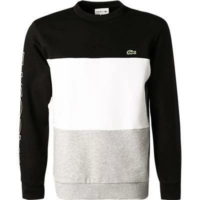 Besorgen 👏 LACOSTE Pullover SH6904/NUA Sweatshirt, Baumwolle, Schwarz, Schwarz-grau-weiß 🌟 4 Besorgen 👏 LACOSTE Pullover SH6904/NUA Sweatshirt, Baumwolle, Schwarz, Schwarz-grau-weiß 🌟 – Bild 2