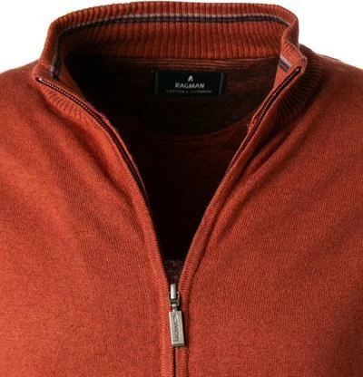 Billig 🎁 RAGMAN Strickjacke 742595/059 Baumwolle-Kaschmir, Rost 😉 5 Billig 🎁 RAGMAN Strickjacke 742595/059 Baumwolle-Kaschmir, Rost 😉 – Bild 3
