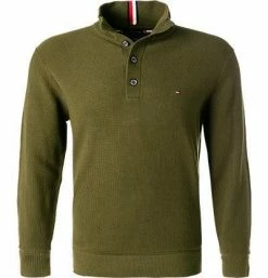 Besorgen 🔥 Tommy Hilfiger Pullover MW0MW19535/GYY Troyer, Bio Baumwolle, Jägergrün 🛒 -Pullover & Strickjacken Verkäufe 379340 norm