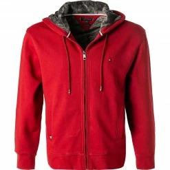 Aktion 👏 Tommy Hilfiger Hoodie MW0MW20123/XIT Kapuzenjacke, Baumwolle, Dunkelrot 🌟