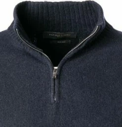 Angebote 🔥 DANIELE FIESOLI Pullover 0083/24 Troyer, Merinowolle, Nachtblau 🤩 -Pullover & Strickjacken Verkäufe 379356 norm2