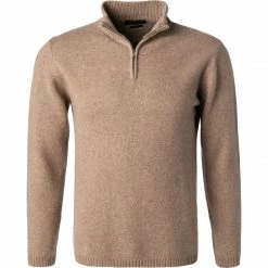 Großhandel 🔔 DANIELE FIESOLI Pullover 0083/36 Troyer, Merinowolle, Haselnuss 🛒