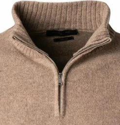 Großhandel 🔔 DANIELE FIESOLI Pullover 0083/36 Troyer, Merinowolle, Haselnuss 🛒 -Pullover & Strickjacken Verkäufe 379357 norm2