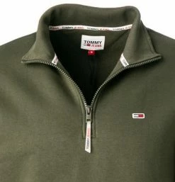 Auslauf 🥰 TOMMY 👖 JEANS Troyer DM0DM11724/MRZ Baumwolle, Olivgrün, Dunkeloliv ✔️ -Pullover & Strickjacken Verkäufe 379399 norm2
