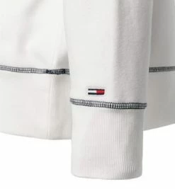 Angebote 👏 TOMMY 👖 JEANS Hoodie DM0DM11723/YBR Baumwolle, Weiß 😀 -Pullover & Strickjacken Verkäufe 379406 norm3