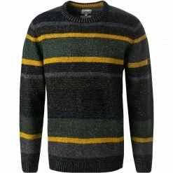 Angebote 🎁 camel active Pullover 409543/6K23/60 Wolle, Navy-grün gestreift, Navy ⌛