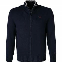 Budget 🔥 NAPAPIJRI Cardigan NP0A4FM/176 Strickjacke, Lammwolle, Marineblau, Marine 💯