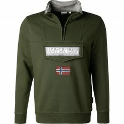 Coupon 🔥 NAPAPIJRI Sweatshirt NP0A4FQL/GE4 Baumwolle, Grün ⭐