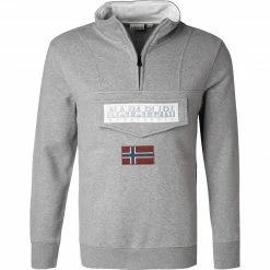 Coupon 😍 NAPAPIJRI Sweatshirt NP0A4FQL/160 Baumwolle, Grau meliert 🥰