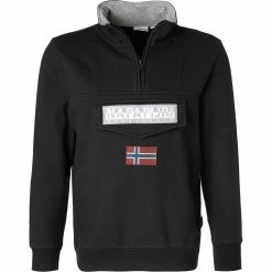 Bestpreis ✨ NAPAPIJRI Sweatshirt NP0A4FQL/041 Baumwolle, Schwarz 💯