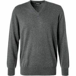 Großhandel 😉 Cipriani V-Pullover BL40/1210/112075 Reines Kaschmir, Anthrazit meliert , Anthrazit 🔔