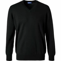 Brandneu 🧨 Cipriani V-Pullover BL40/1210/112077 Reines Kaschmir, Schwarz 🎉