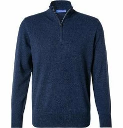 Brandneu 🧨 Cipriani Troyer BL40/1215/118049 Reines Kaschmir, Dunkelblau meliert, Dunkelblau ✨