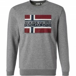 Bestes Angebot 😍 NAPAPIJRI Sweatshirt NP0A4FQZ/160 Baumwolle, Grau meliert 💯