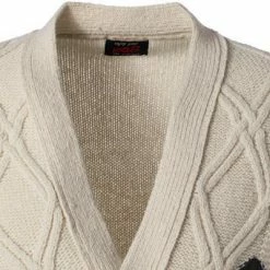 Aktion 💯 BOB Cardigan MANFRED R000112/panna Strickcardigan, Wolle-Alpaka, Ecru ⭐ -Pullover & Strickjacken Verkäufe 379890 norm2