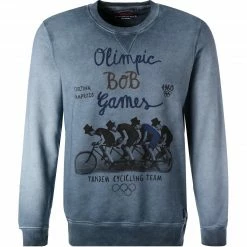 Aktion 🥰 BOB Pullover FITCH GRAF0100/blu Sweatshirt, Baumwolle, Blau meliert ✨