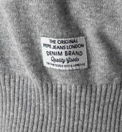 Aktion ❤️ Pepe 👖 Jeans Pullover Gaston PM702149/913 Kapuzenpullover, Baumwolle-Kaschmir, Hellgrau 💯 -Pullover & Strickjacken Verkäufe 380017 norm4