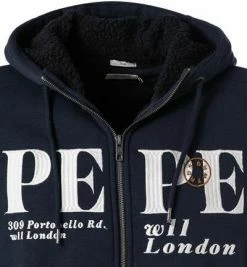 Brandneu 👍 Pepe 👖 Jeans Sweatjacke Ludwing PM582055/594 Slim Fit, Baumwolle, Dunkelblau ❤️ -Pullover & Strickjacken Verkäufe 380019 norm2