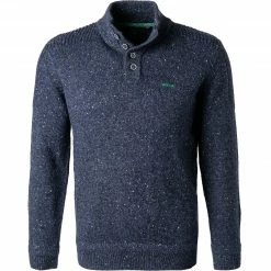 Bestes Angebot 🔔 N.Z.A. Pullover 21HN452/1631 Troyer, Baumwolle, Marine meliert, Marine 🤩