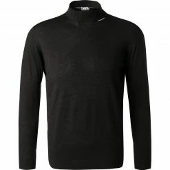 Aktion 🌟 KARL LAGERFELD Pullover 655050/0/512306/990 Stehkragenpullover, Wolle-Seide, Schwarz 🧨