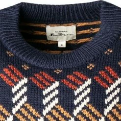 Top 10 🤩 Ben Sherman Pullover 0065558/035 Regular Fit, Wolle, Marineblau gemustert, Marine 😀 -Pullover & Strickjacken Verkäufe 380381 norm2
