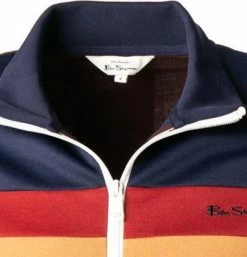 Coupon 🔥 Ben Sherman Sweatjacke 0065566/545 Baumwolle, Bordeaux gestreift, Bordeaux 🎉 -Pullover & Strickjacken Verkäufe 380385 norm2