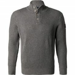 Budget 😀 NORTH SAILS Pullover 699439-000/0928 Troyer, Bio Baumwolle, Grau meliert, Mittelgrau 🥰