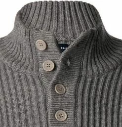 Budget 😀 NORTH SAILS Pullover 699439-000/0928 Troyer, Bio Baumwolle, Grau meliert, Mittelgrau 🥰 -Pullover & Strickjacken Verkäufe 380425 norm2