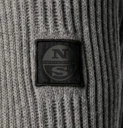 Budget 😀 NORTH SAILS Pullover 699439-000/0928 Troyer, Bio Baumwolle, Grau meliert, Mittelgrau 🥰 -Pullover & Strickjacken Verkäufe 380425 norm3