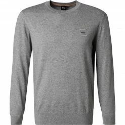 Auslauf ⌛ BOSS Pullover Kanovant 50459185/034 Baumwolle-Kaschmir, Mittelgrau 🥰