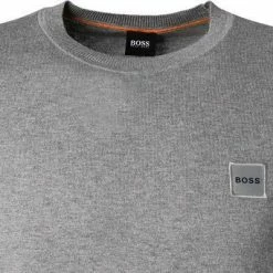 Auslauf ⌛ BOSS Pullover Kanovant 50459185/034 Baumwolle-Kaschmir, Mittelgrau 🥰 -Pullover & Strickjacken Verkäufe 380530 norm2