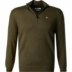 Am billigsten 🤩 NAPAPIJRI Troyer NP0A4FQ4/GE4 Merinowolle, Militärgrün, Miltärgrün 😍