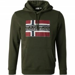 Coupon 🔥 NAPAPIJRI Hoodie NP0A4FQY/GE4 Baumwolle, Jägergrün ⭐