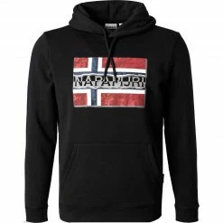 Brandneu ❤️ NAPAPIJRI Hoodie NP0A4FQY/041 Baumwolle, Schwarz ✨
