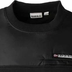 Brandneu ✨ NAPAPIJRI Sweatshirt NP0A4FQE/041 Baumwolle, Schwarz 🛒 -Pullover & Strickjacken Verkäufe 380603 norm2