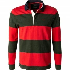 Am billigsten 🛒 N.Z.A. Rugby-Shirt 21KN204/1501 Pullover, Baumwolle, Rot-dunkelgrün gestreift, Rot-dunkelgrün 🔥