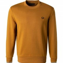 Budget 👏 Fred Perry Sweatshirt M7535/D56 Baumwolle, Dunkelkaramell 🌟