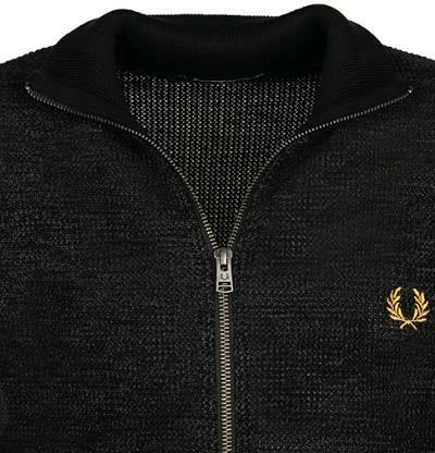 Bestpreis 🧨 Fred Perry Cardigan K2551/102 Baumwolle, Anthrazit-schwarz meliert, Schwarz 😍 5 Bestpreis 🧨 Fred Perry Cardigan K2551/102 Baumwolle, Anthrazit-schwarz meliert, Schwarz 😍 – Bild 3