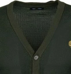 Blitzangebot 👍 Fred Perry Cardigan K2550/408 Baumwolle, Jägergrün 💯 -Pullover & Strickjacken Verkäufe 380661 norm2