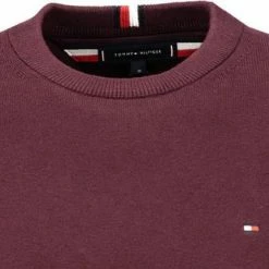 Auslauf ❤️ Tommy Hilfiger Pullover MW0MW11674/XIH Baumwolle-Kaschmir, Bordeaux 😍 -Pullover & Strickjacken Verkäufe 380831 norm2