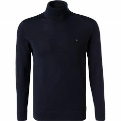 Brandneu ⭐ Tommy Hilfiger Pullover MW0MW16527/DW5 Rollkragenpullover, Merinowolle waschbar, Nachtblau 🎉